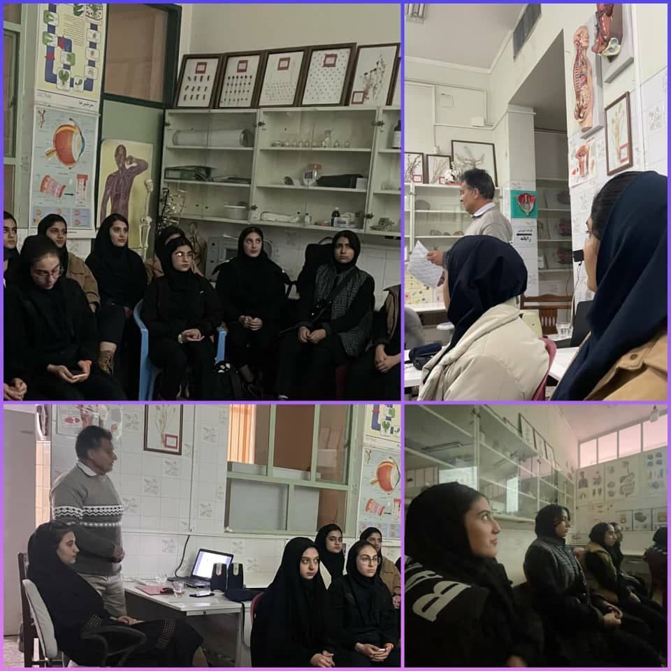 حضور دانش آموزان در آزمایشگاه علمی